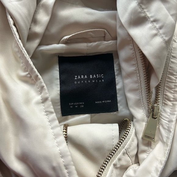 Zara Zip Up Hooded Windbreaker‎ Jacket size Medium - Picture 4 of 7